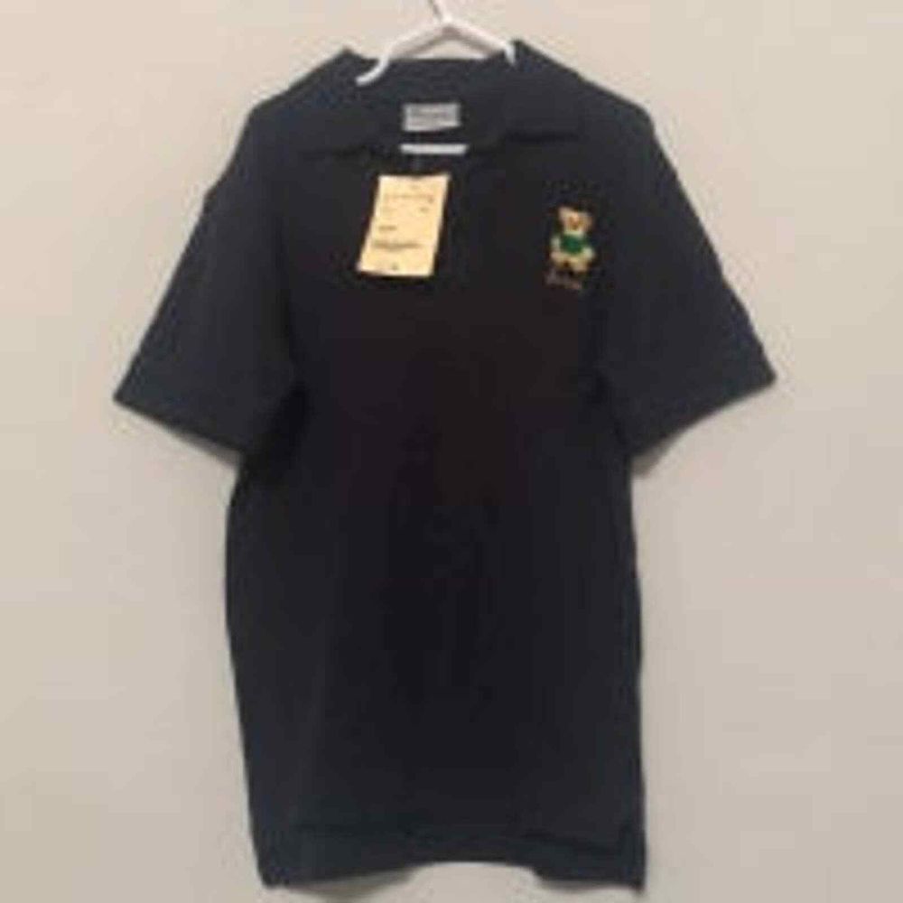 Harrod's Department Store Kids Polo Shirt‎ with embroidered bear Navy XS NWT D11